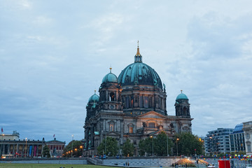 Naklejka premium Beautiful night view of Berlin Cathedral (Berliner Dom)