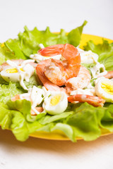 Salad with shrimps