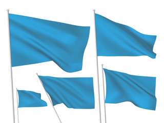 Blue vector flags
