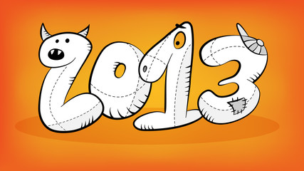 happy year 2013 greeting concept