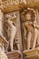 Khajuraho Temple carvings.