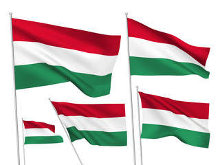 Hungary vector flags