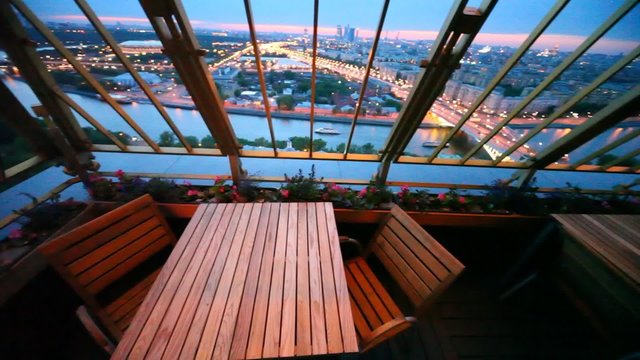 central region of Moscow is visible from terrace