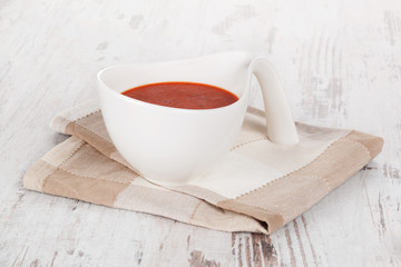 Delicious tomato soup.