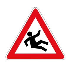 Obraz premium Schild Vorsicht Rutschgefahr
