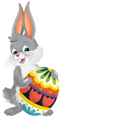 The happy easter rabbit - illustration for the children