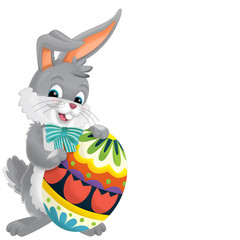 The happy easter rabbit - illustration for the children