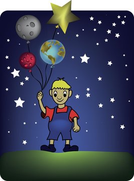 el niño y los planetas