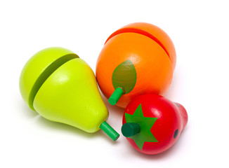 wooden toy fruits