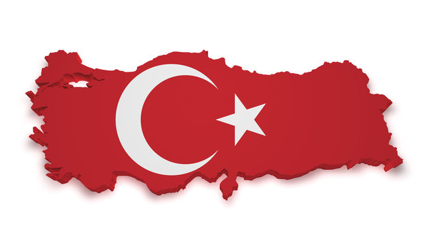 Turkey Map 3d Shape