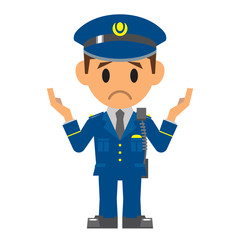 警察官　お手上げ
