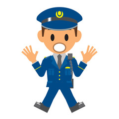 警察官　驚く