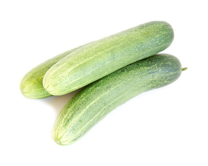 Cucumbers isolated on white background
