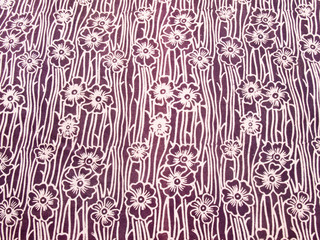 Floral brown batik background from Yogyakarta, Indonesia
