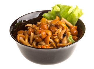 agaric honey at plate