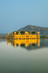 Water Palace (Jal Mahal) in Man Sagar Lake. Jaipur, Rajasthan, I