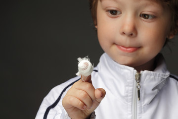 boy with a wound on his finger