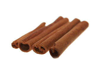 Cinnamon sticks isolated