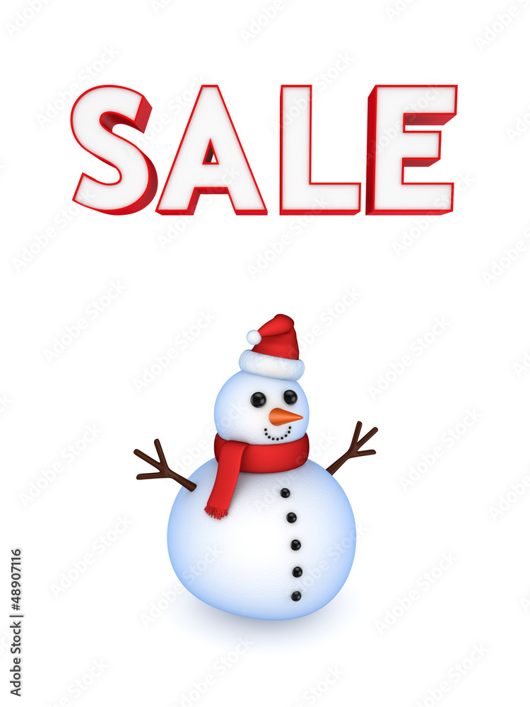 Poster christmas sale concept.