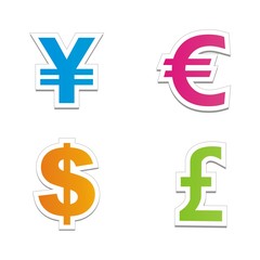 currency sticker sets