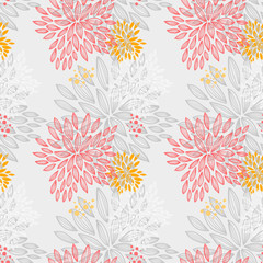 Elegant and romantic floral pattern with flowers