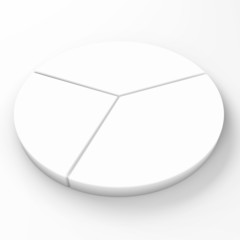 isolated pie chart to place concepts with clipping path