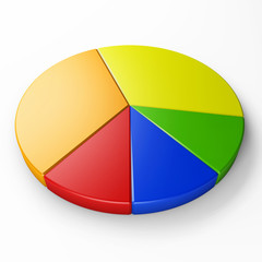 Fototapeta premium isolated pie chart to place concepts with clipping path