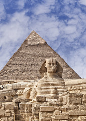 The Sphinx and pyramids of Giza