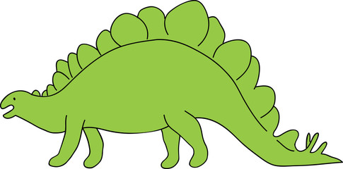 Funny dinosaur Stegosaur vector illustration