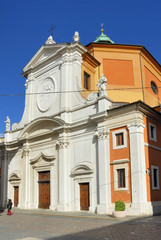 Fototapeta na wymiar Włochy, Ravenna Saint Mary Suffragio stary kościół.