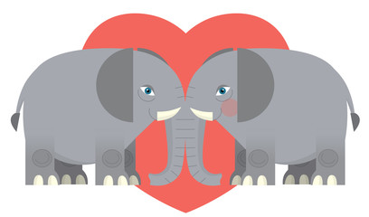 Happy valentines day and weeding cards - illustration