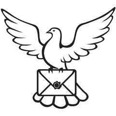 Dove with letter