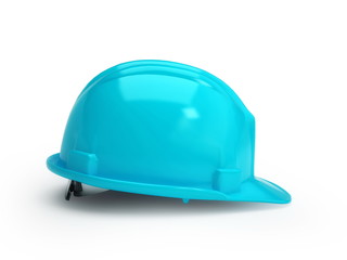 Cyan construction helmet