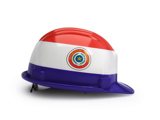 Paraguayan flag on construction helmet