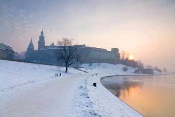 Fototapeta Historic royal Wawel Castle in Cracow, Poland obraz