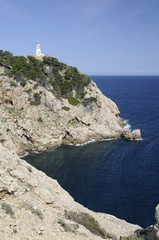 Fototapeta na wymiar Lighthouse Point der Capdepera, Mallorca