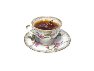 porcelain cup of res hibiscus tea