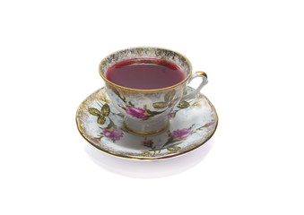 porcelain cup  of red tea