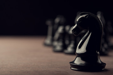 black chess knight - 48917961