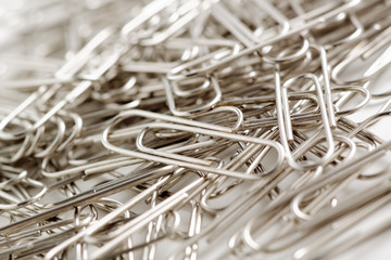 paper clips to white background.