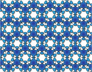 background blue floral ornament