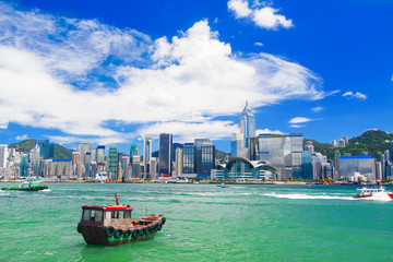 Hong Kong harbour  at day