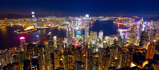 Fototapeta na wymiar hong kong city night