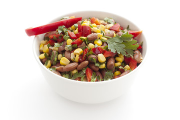 bowl with beans and paprica
