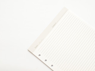 Stack of blank paper sheets on white background