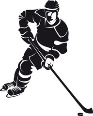 Fototapeta premium hockey player, silhouette