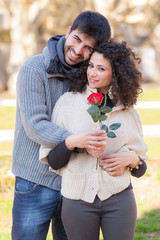 Happy Young Couple on Valentine's Day