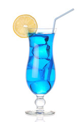 Tropical cocktail on a white background