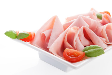 Delicious ham close up.