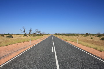 Endless Highway in Australian Outback near Alice Springs